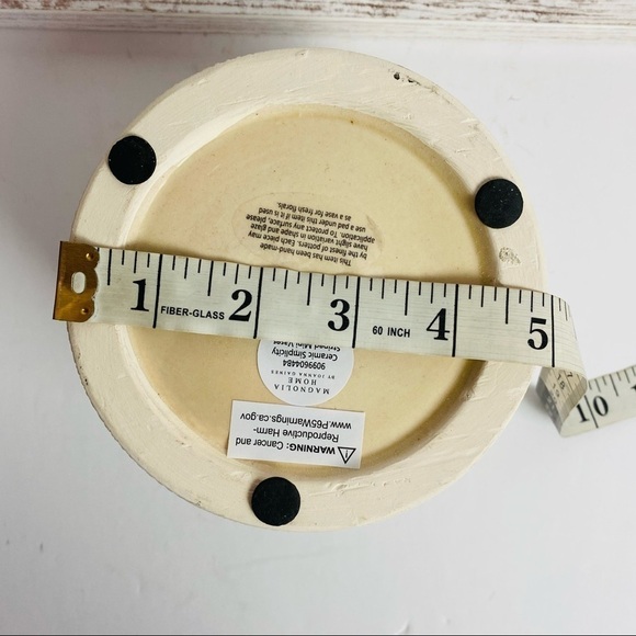 Magnolia Home Ceramic Vase Short Ivory Minimalistic NEW - Picture 6 of 8